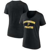 MLB Pittsburgh Pirates Women's Heart and Soul V-Neck T-Shirt