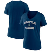 MLB Seattle Mariners Women's Heart and Soul V-Neck T-Shirt