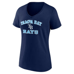 MLB Tampa Bay Rays Women's Heart and Soul V-Neck T-Shirt