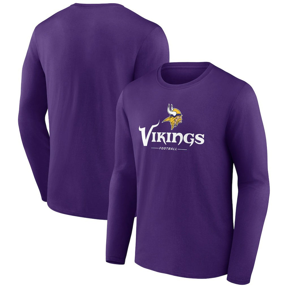 Logo Team Lockup Long Sleeve T-Shirt - Minnesota Vikings