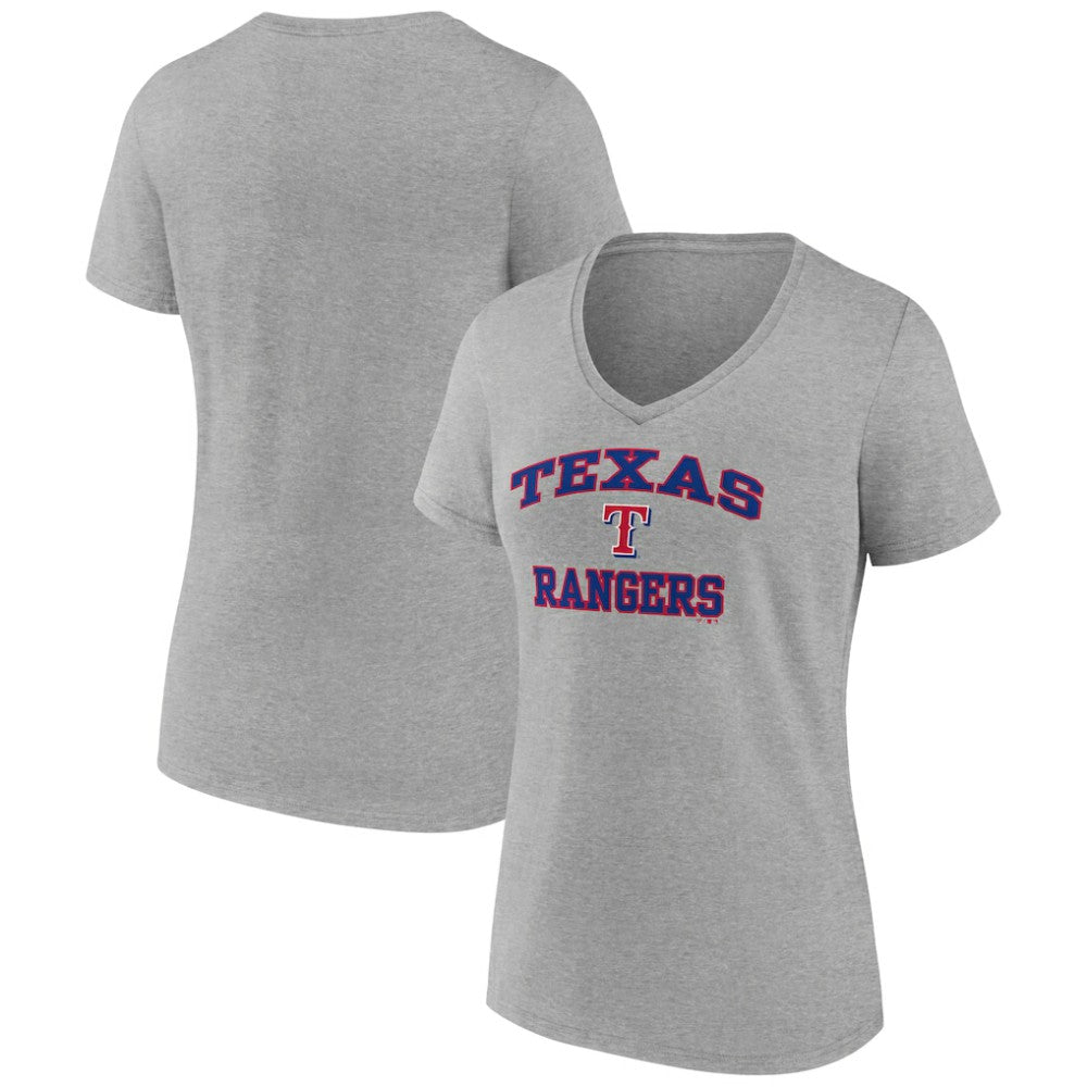 MLB Texas Rangers Women's Heart and Soul V-Neck T-Shirt