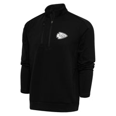 Antigua Metallic Logo Generation Quarter-Zip Pullover Top - Kansas City Chiefs