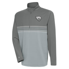 Antigua Metallic Logo Pace Quarter-Zip Pullover Top - Jacksonville Jaguars