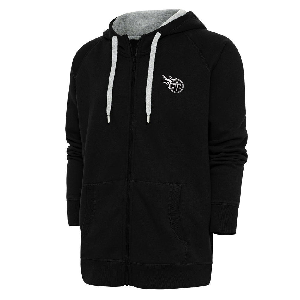 Antigua Metallic Logo Victory Full-Zip Hoodie - Tennessee Titans