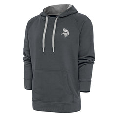 Antigua Metallic Logo Victory Pullover Hoodie - Minnesota Vikings