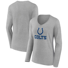 Women's Logo Team Lockup Long Sleeve V-Neck T-Shirt - Indianapolis Colts