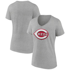 MLB Cincinnati Reds Women's Official Logo V-Neck T-Shirt