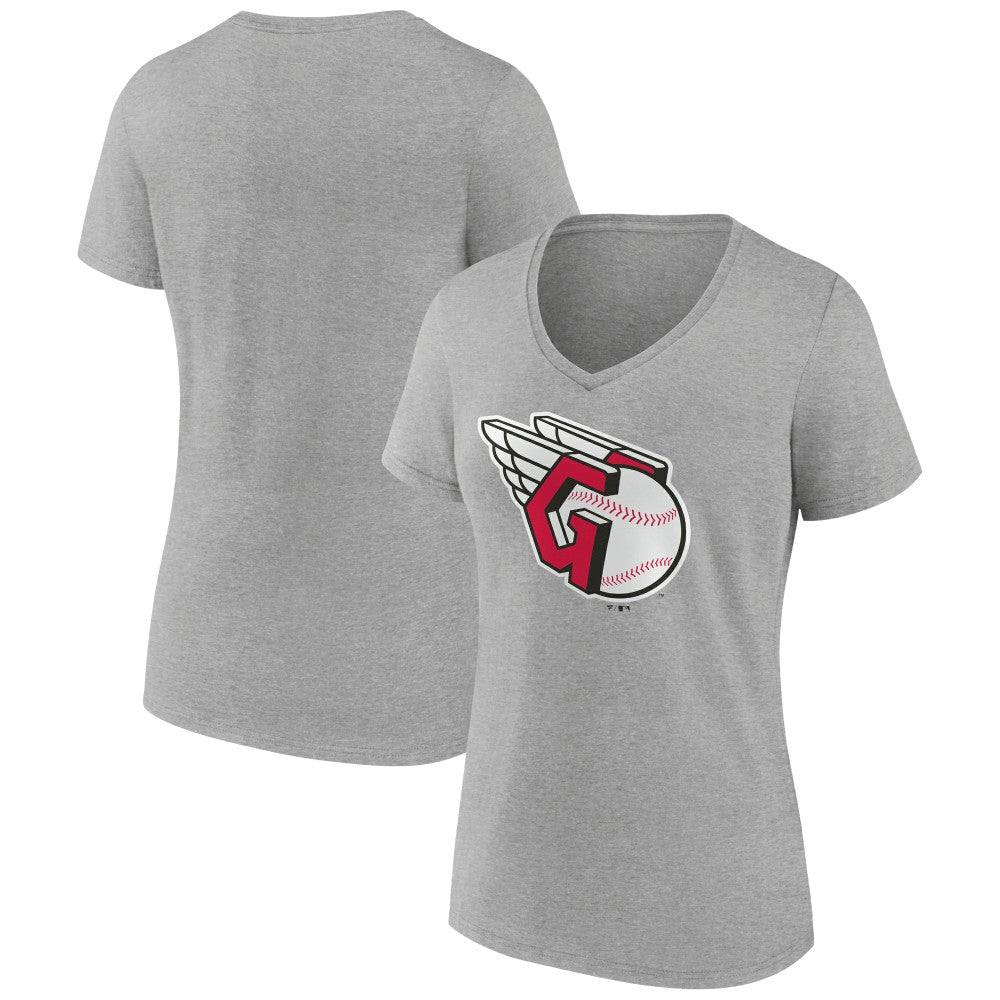 MLB Cleveland Guardians Women's Official Logo V-Neck T-Shirt
