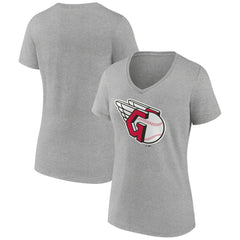 MLB Cleveland Guardians Women's Official Logo V-Neck T-Shirt