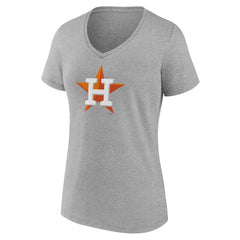 MLB Houston Astros Women's Official Logo V-Neck T-Shirt