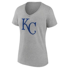 MLB Kansas City Royals Women's Official Logo V-Neck T-Shirt