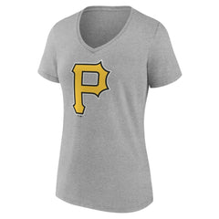 MLB Pittsburgh Pirates Women's Official Logo V-Neck T-Shirt
