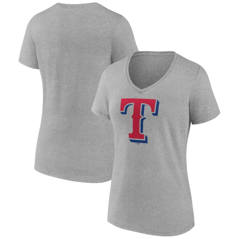 MLB Texas Rangers Women's Official Logo V-Neck T-Shirt