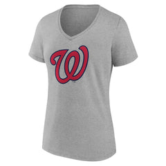 MLB Washington Nationals Women's Official Logo V-Neck T-Shirt
