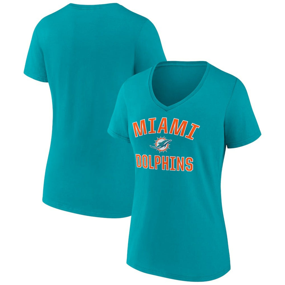 Women's Victory Arch Team V-Neck T-Shirt - Miami Dolphins