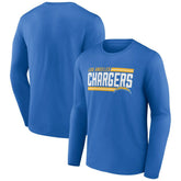 On Side Stripe Team Long Sleeve T-Shirt - Los Angeles Chargers