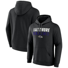 Team Fade Out Fitted Pullover Hoodie - Baltimore Ravens