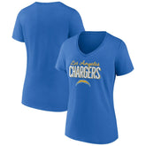 Women's Nostalgia V-Neck T-Shirt - Los Angeles Chargers