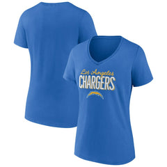 Women's Nostalgia V-Neck T-Shirt - Los Angeles Chargers
