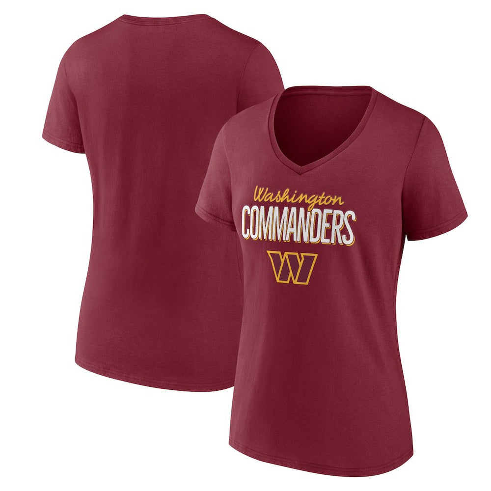 Women's Nostalgia V-Neck T-Shirt - Washington Commanders