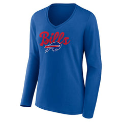 Women's Freehand Team Long Sleeve V-Neck T-Shirt - Buffalo Bills
