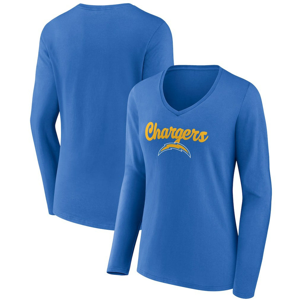 Women's Freehand Team Long Sleeve V-Neck T-Shirt - Los Angeles Chargers