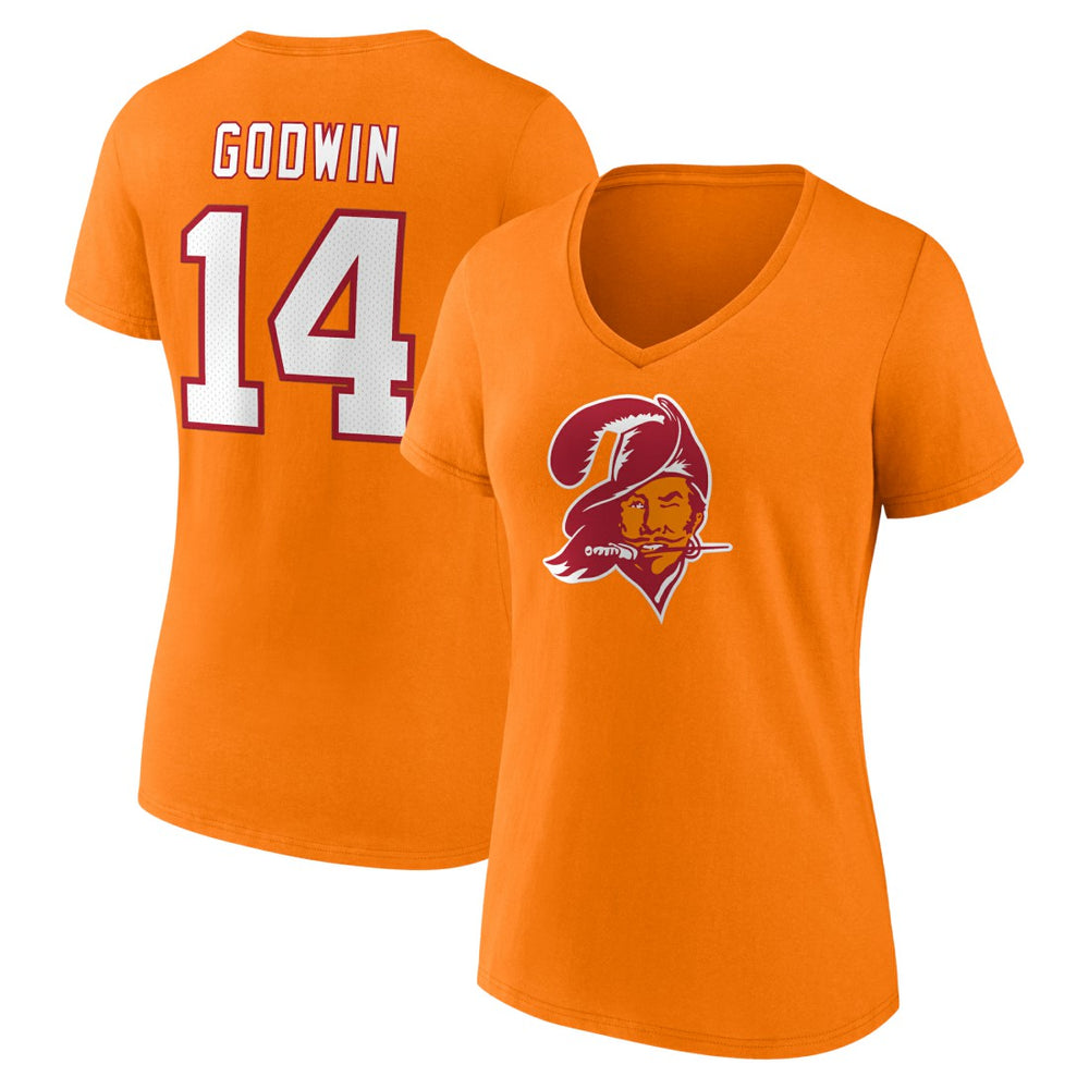 Chris Godwin Women's Throwback Player Icon Name & Number T-Shirt - Tampa Bay Buccaneers