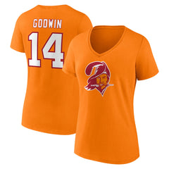 Chris Godwin Women's Throwback Player Icon Name & Number T-Shirt - Tampa Bay Buccaneers