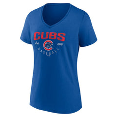MLB Chicago Cubs Women's Live For It Team V-Neck T-Shirt