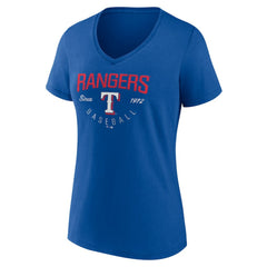 MLB Texas Rangers Women's Live For It Team V-Neck T-Shirt