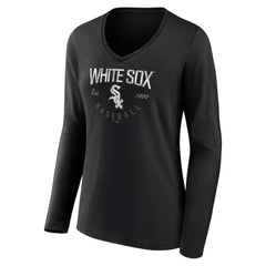MLB Chicago White Sox Women's Live For It Long Sleeve Long Sleeve V-Neck T-Shirt