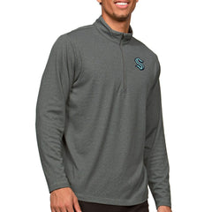 NHL Heather Charcoal Seattle Kraken Antigua Epic Quarter-Zip Pullover Top