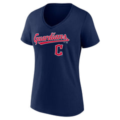 MLB Cleveland Guardians Women's Lockup V-Neck T-Shirt