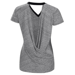 MLB Colorado Rockies Touch Women's Halftime Back Wrap Top V-Neck T-Shirt