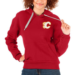 NHL Red Calgary Flames Antigua Women's Victory Pullover Hoodie