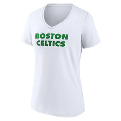 NBA Boston Celtics Women's Wordmark V-Neck T-Shirt