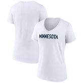 NBA Minnesota Timberwolves Women's Wordmark V-Neck T-Shirt