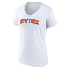 NBA New York Knicks Women's Wordmark V-Neck T-Shirt