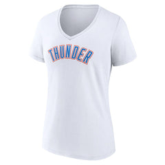 NBA Oklahoma City Thunder Women's Wordmark V-Neck T-Shirt