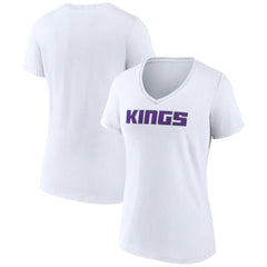 NBA Sacramento Kings Women's Wordmark V-Neck T-Shirt