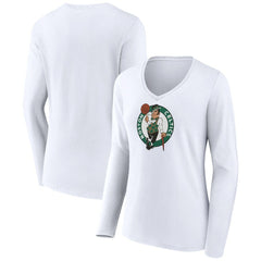 NBA Boston Celtics Women's Logo Long Sleeve V-Neck T-Shirt