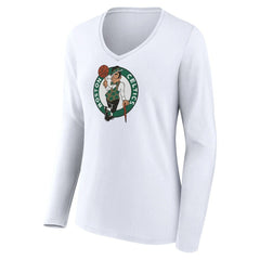 NBA Boston Celtics Women's Logo Long Sleeve V-Neck T-Shirt