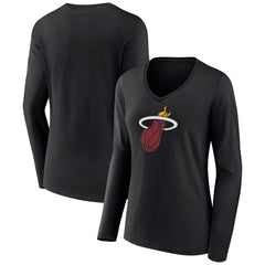 NBA Miami Heat Women's Logo Long Sleeve V-Neck T-Shirt