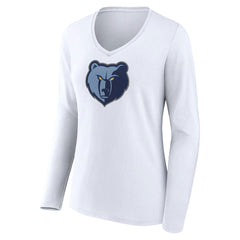 NBA Memphis Grizzlies Women's Logo Long Sleeve V-Neck T-Shirt