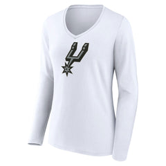 NBA San Antonio Spurs Women's Logo Long Sleeve V-Neck T-Shirt