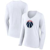 NBA Washington Wizards Women's Logo Long Sleeve V-Neck T-Shirt