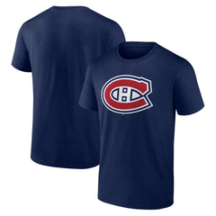 NHL Navy Montreal Canadiens Logo T-Shirt