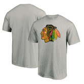 NHL Heather Gray Chicago Blackhawks Logo T-Shirt