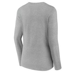 NHL Gray Tampa Bay Lightning Women's Team Logo Long Sleeve V-Neck T-Shirt