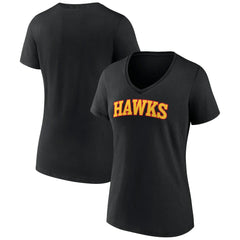 NBA Atlanta Hawks Women's Wordmark V-Neck T-Shirt